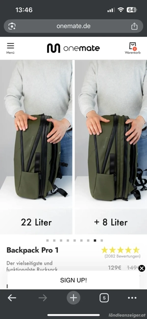 Grüner Rucksack  Bild 5