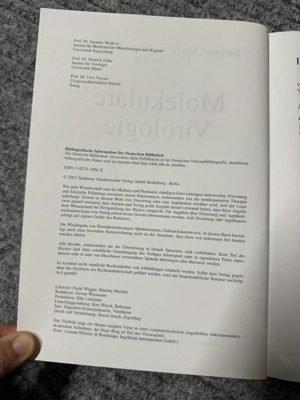 Buch Molekular Virologie (Modrow, Falke, Tryen) Bild 2