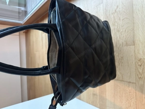 Guess Handtasche schwarz Kunstleder gesteppt Bild 2