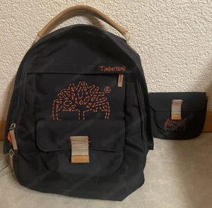 Rucksack Timberland und Täschchen blau Kinderrucksack