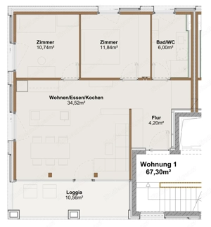 Helle 3-Zimmer-Wohnung mit Loftcharakter in Neubau Bild 7