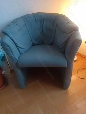 Stuhl Blau Stoff zu verschenken