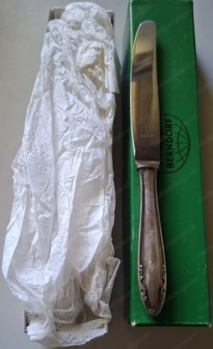 Berndorf Besteck, Italien, schwer Versilbert, 1950er, 110 Teile unbenutzt  Bild 9