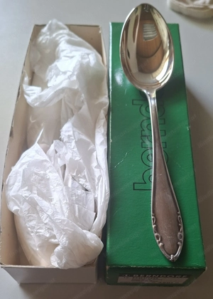 Berndorf Besteck, Italien, schwer Versilbert, 1950er, 110 Teile unbenutzt  Bild 7