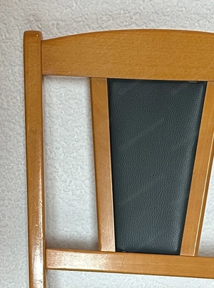 Massivholzstuhl Buche lackiert   Kunstleder anthrazit   2 Stück Bild 5