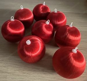 Edle Christbaumkugeln rot bruchsicher Baumbehang Bild 2