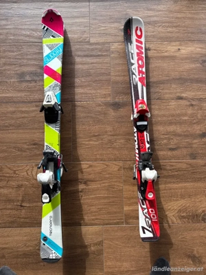 Schi 110 cm und 100 cm und Schischuhe Gr. 32