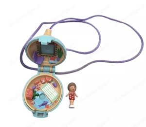 Vintage Polly Pocket 1991 Little Lulu In Her Seaside Locket Shell Necklace Toy Halskette