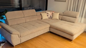 Wohnlandschaft "Empona" extra tiefe Couch mit Bettfunktion + Stauraum