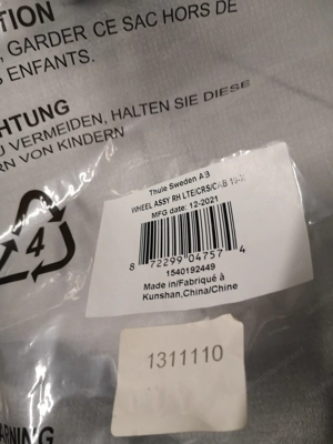 Fahrradanhänger Thule Komplettrad Bild 2