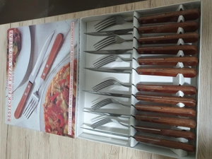 Pizza und Stake Messer und Gabel Set Neu