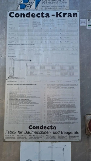 Contecta Kran Unterdreher Baukran Baudrehkran Turmdrehkran 33m Ausladung verzinkt gebraucht Bild 10