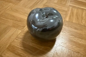 Deko Apfel grau 