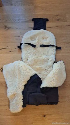 Lammfell Fußsack für Kinderwagen Bild 2