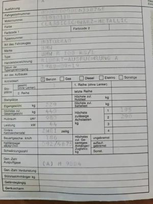 Motorrad BMW R100 RT Bild 2