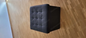 Hocker schwarz aus kunstleder  mit Stauraum 