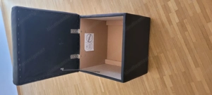 Hocker schwarz aus kunstleder  mit Stauraum  Bild 2