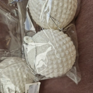 Christbaumkugeln weiß glitzer Bild 2
