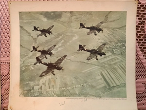 6x Flugzeug Bilder 2. Weltkrieg, Kartondruck Bild 2