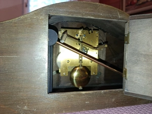 Kamin Uhr, Büffetuhr, Antik, Vintage, Holz, Eiche, 1920-30 Jahre Bild 2