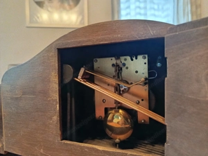 Kamin Uhr, Büffetuhr, Antik, Vintage, Holz, Eiche, 1920-30 Jahre Bild 3