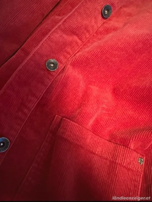 rote Cord Überzieh Jacke Bild 4