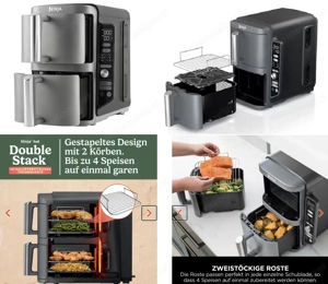 ***Heißluft Fritteuse NINJA Double Stack XL - NEU - Originalverpackt - ungeöffnet*** Bild 2