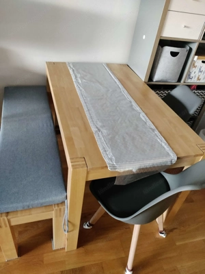 Ikea Esstisch und Bank + 2 Stühle Bild 2