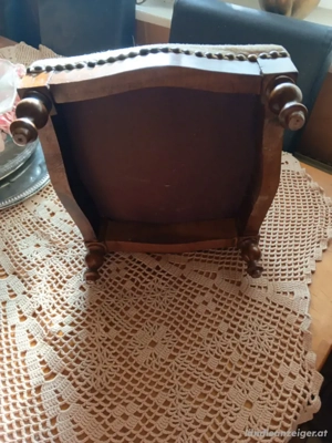 Holzschemel Antik 27x27 Bild 3