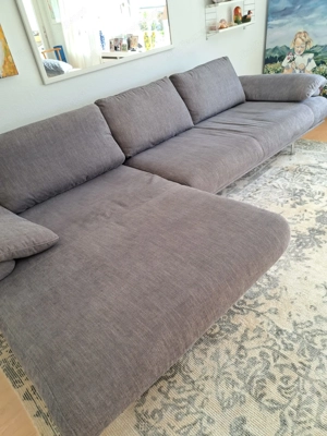 Sofa Anthrazit Stoff Bild 2