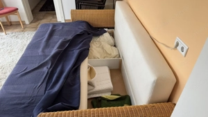 Gratis Rattan Ausziehsofa  230x90 (180) Bild 3