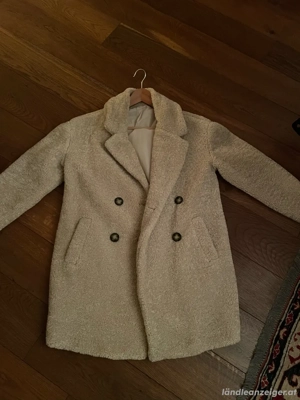 Damen Teddymantel beige S 
