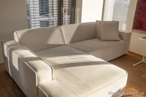 Modernes Ecksofa- Couch in Beige   Stilvoller Komfort für Ihr Wohnzimmer Bild 7