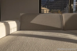 Modernes Ecksofa- Couch in Beige   Stilvoller Komfort für Ihr Wohnzimmer Bild 6