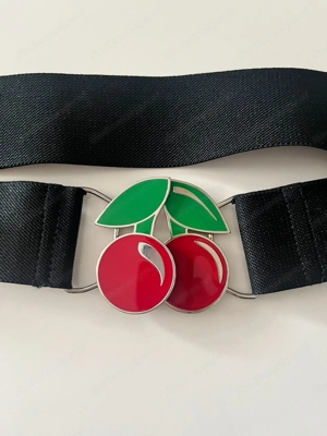 Vintage 50s Rockabilly Kirschen Gürtel Bild 2