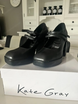 Kate Gray Plateau High Heels Glattleder