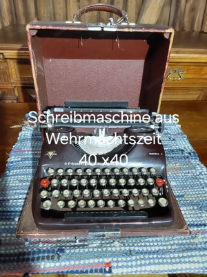 Schreibmaschine aus Wehrmachtszeiten Bild 2