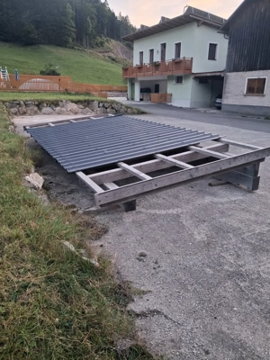 Holzdach für Container