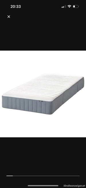 VALEV G Matratze Ikea , fest  hellblau, 90x200 cm