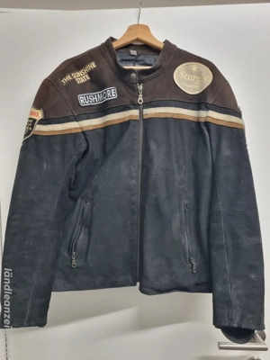 Spider Echtleder Männer Motorradjacke, Gr. L