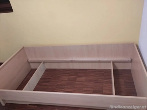 Einzelbett helles Holzfurnier zu verschenken  Bild 3