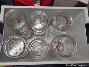 Alte originale Rex-Gläser mit Zubehör 