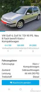 Golf IV tdi. 90PS. vieles neu!! Bild 2