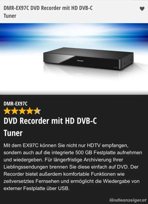 DVD-Recorder Panasonic Bild 3