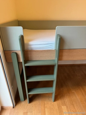 POPSICLE Halbhohes Bett mit gerader Leiter, 90x200 cm Bild 3