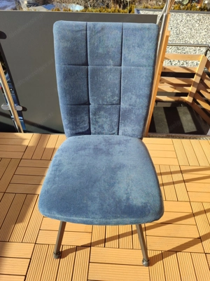 6 blaue Stühle, Gesamtpreis Bild 2