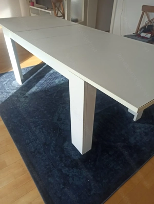 Weißer großer ausziehbarer Tisch Bild 3