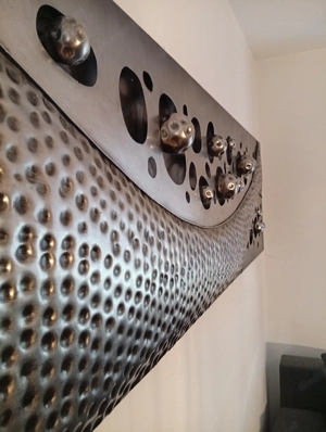 Metallbild, exkl. Design. Hammerschlag. 2 Monate alt, 3 D Relief  Bild 4