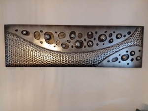 Metallbild, exkl. Design. Hammerschlag. 2 Monate alt, 3 D Relief  Bild 5