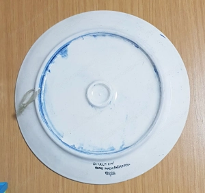 Wunderschöner vintage Wandteller aus Kütahya (Türkei), Blumenmotiv, 30 cm, handgefertigt, handbemalt Bild 2